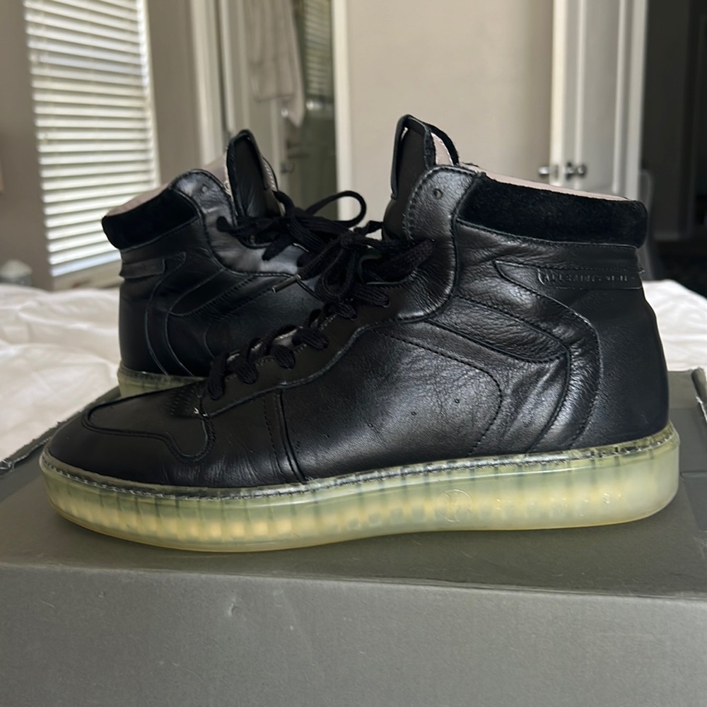 All Saints High Top Leather Sneakers size 13